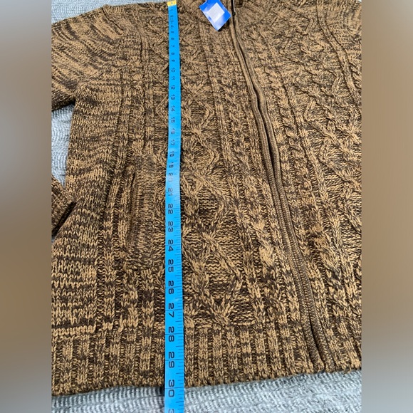 Men’s Gioberti EST 1999 Brown Knit Zippered Sweater NWT Size 2XL - Picture 4 of 11